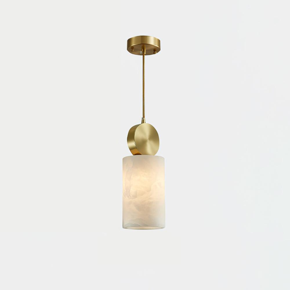 Nore Zylinder aus Alabaster Pendelleuchte