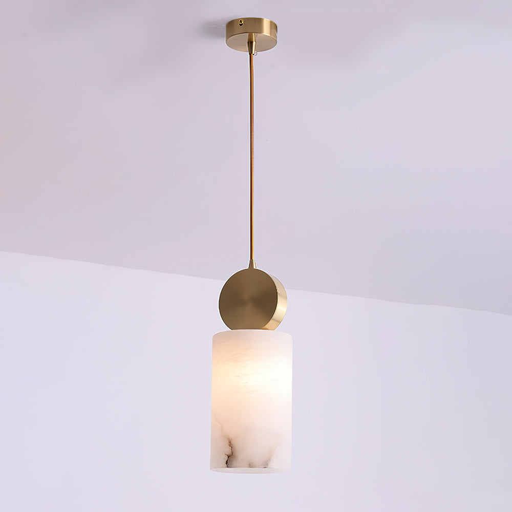Salen Pendelleuchte Alabaster & Messing