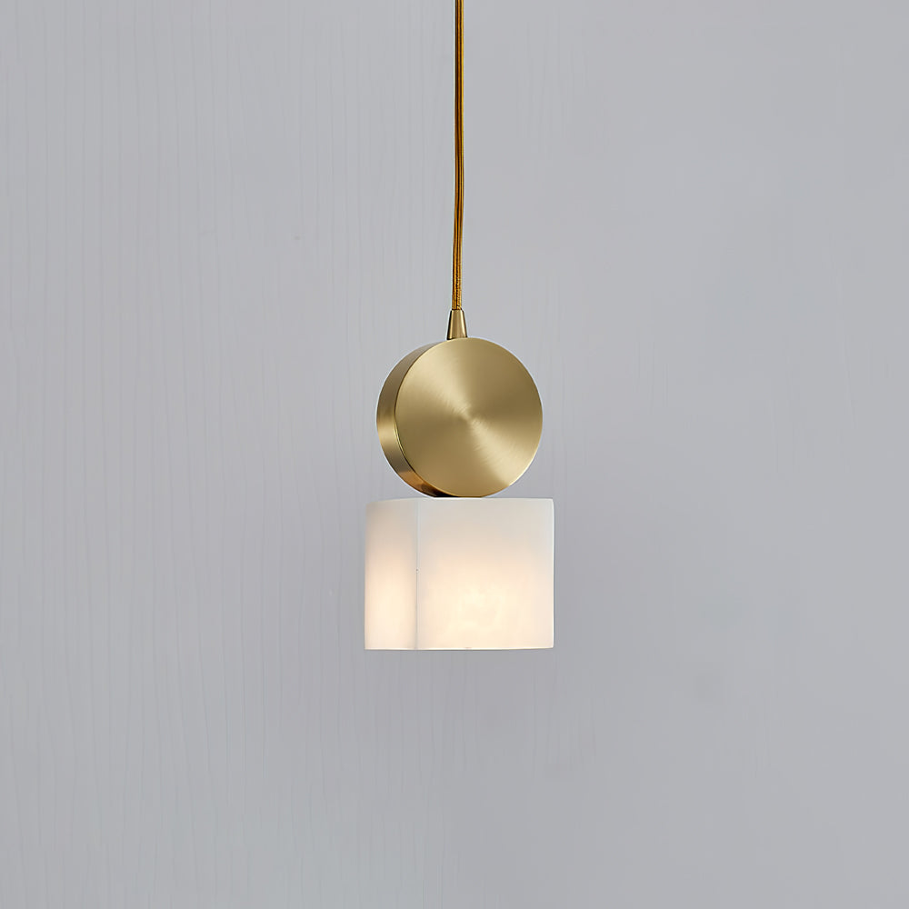 Salen Pendelleuchte Alabaster & Messing