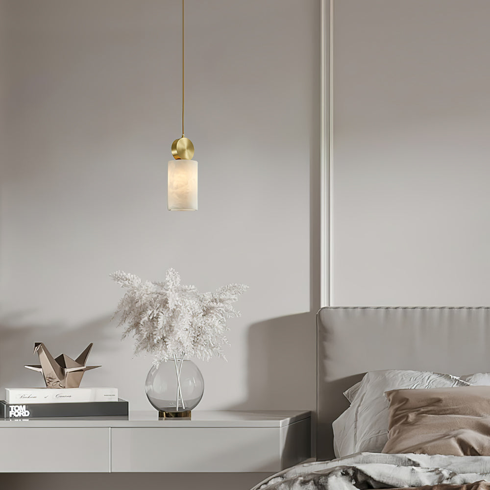 Salen Pendelleuchte Alabaster & Messing