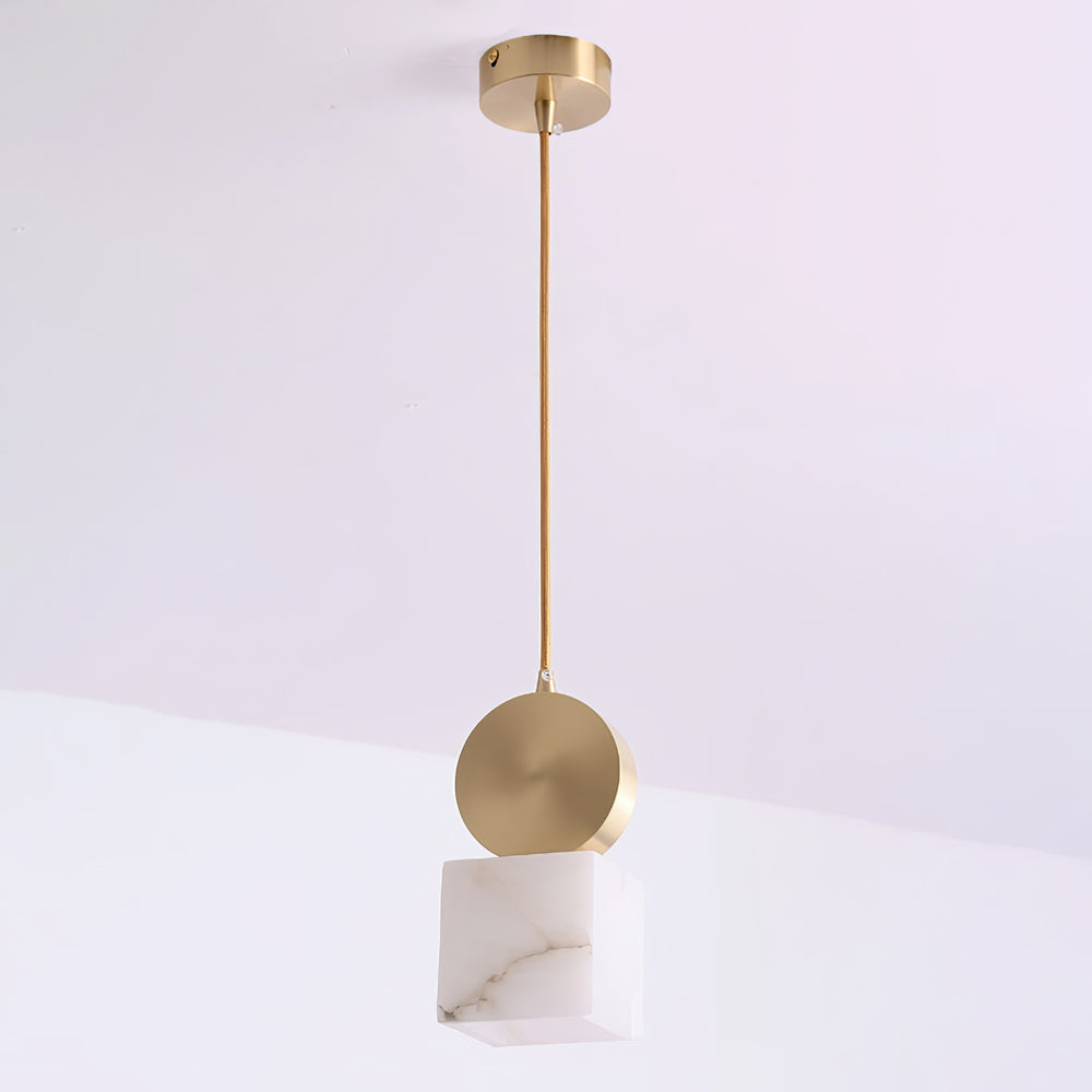 Salen Pendelleuchte Alabaster & Messing