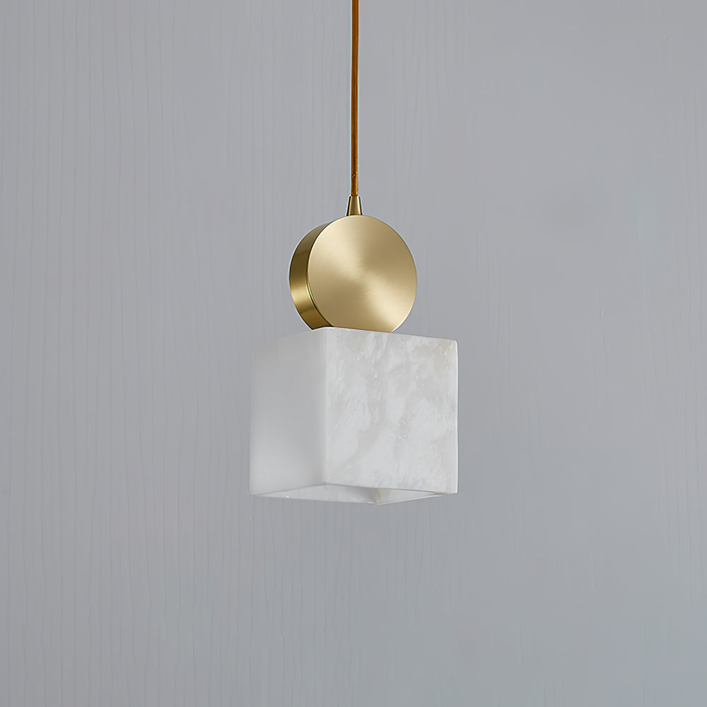 Salen Pendelleuchte Alabaster & Messing