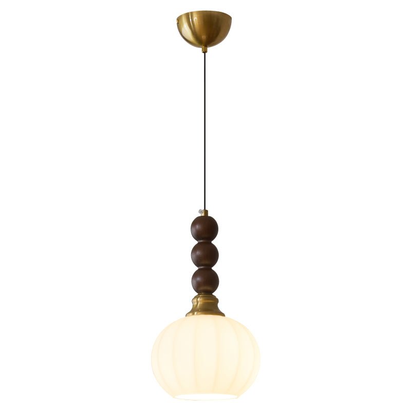 Vothaila Pendelleuchte im Vintage-Stil aus Glas und Holz