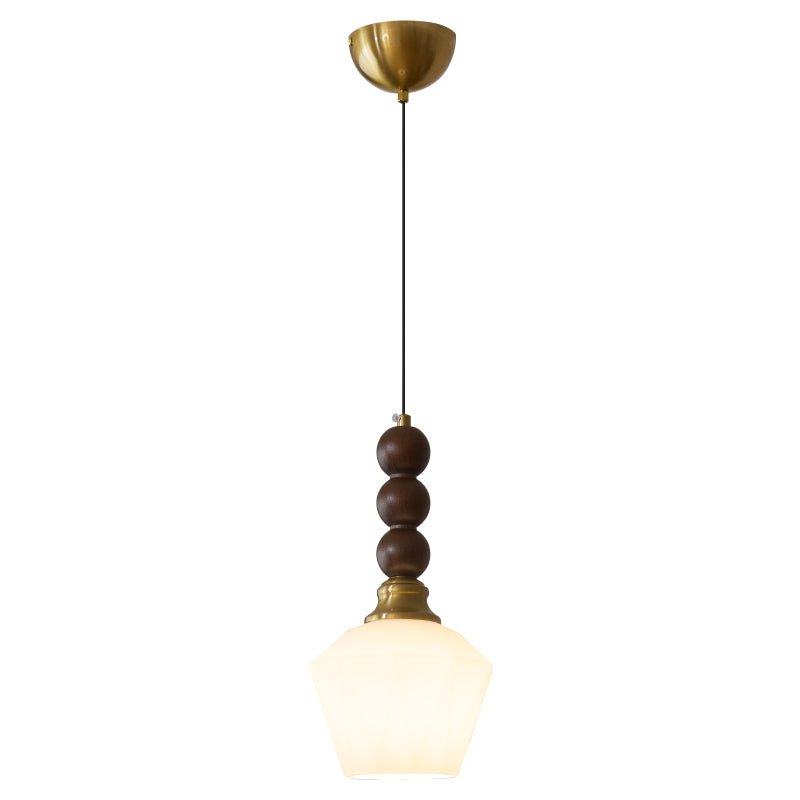 Vothaila Pendelleuchte im Vintage-Stil aus Glas und Holz