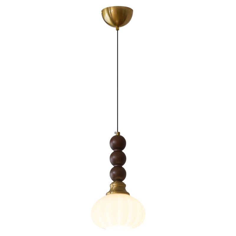Vothaila Pendelleuchte im Vintage-Stil aus Glas und Holz