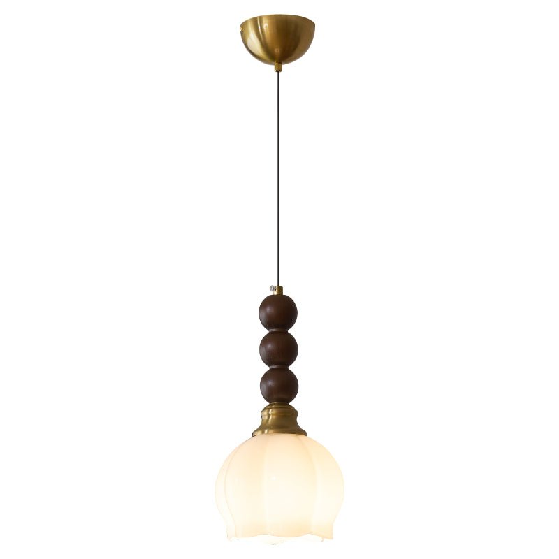 Vothaila Pendelleuchte im Vintage-Stil aus Glas und Holz