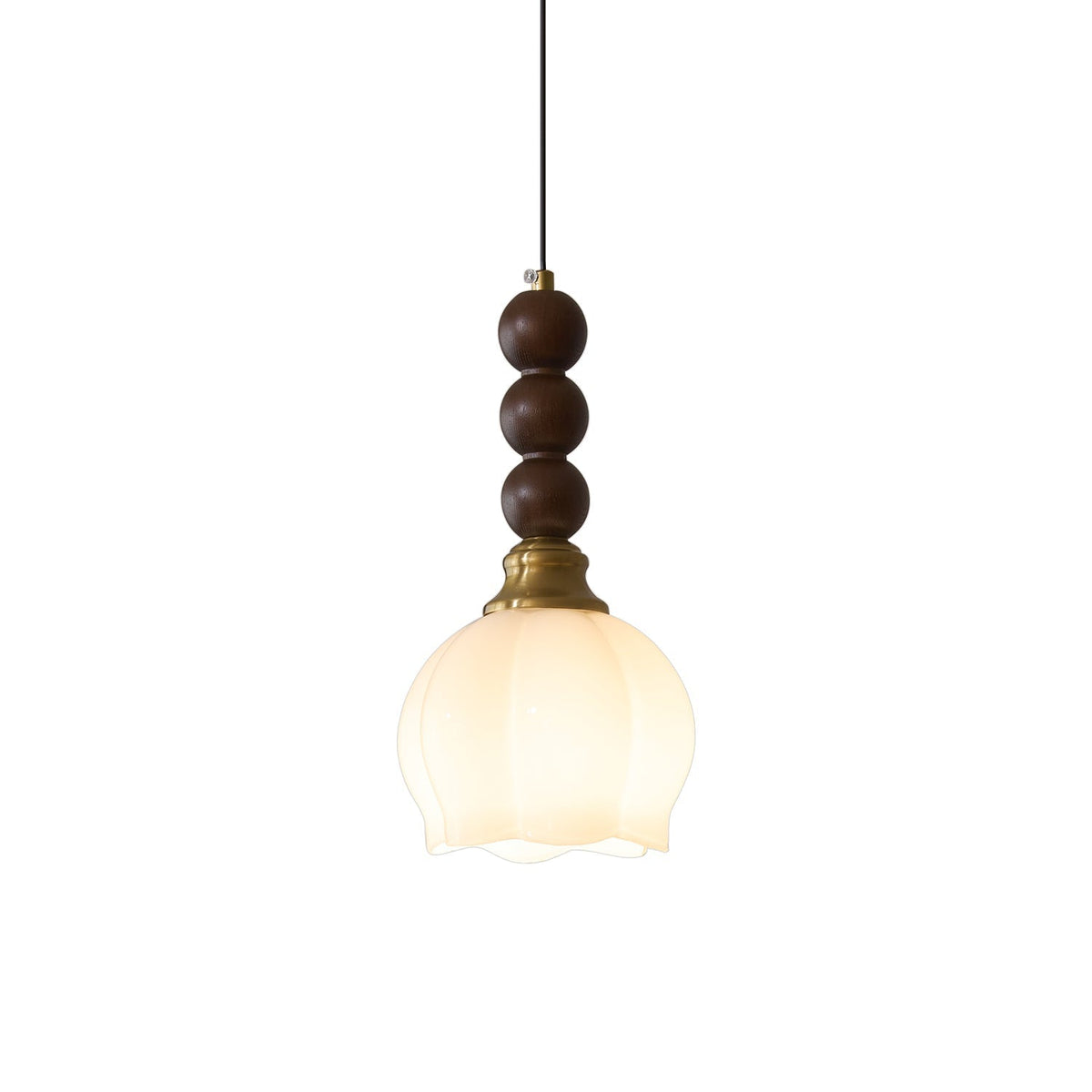 Vothaila Pendelleuchte im Vintage-Stil aus Glas und Holz