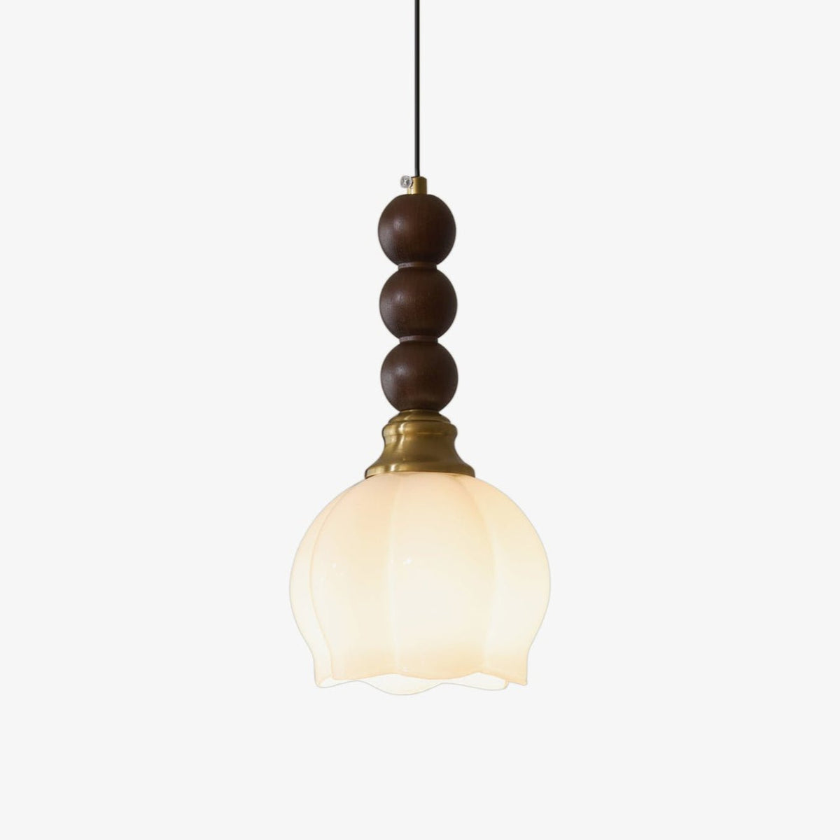 Vothaila Pendelleuchte im Vintage-Stil aus Glas und Holz