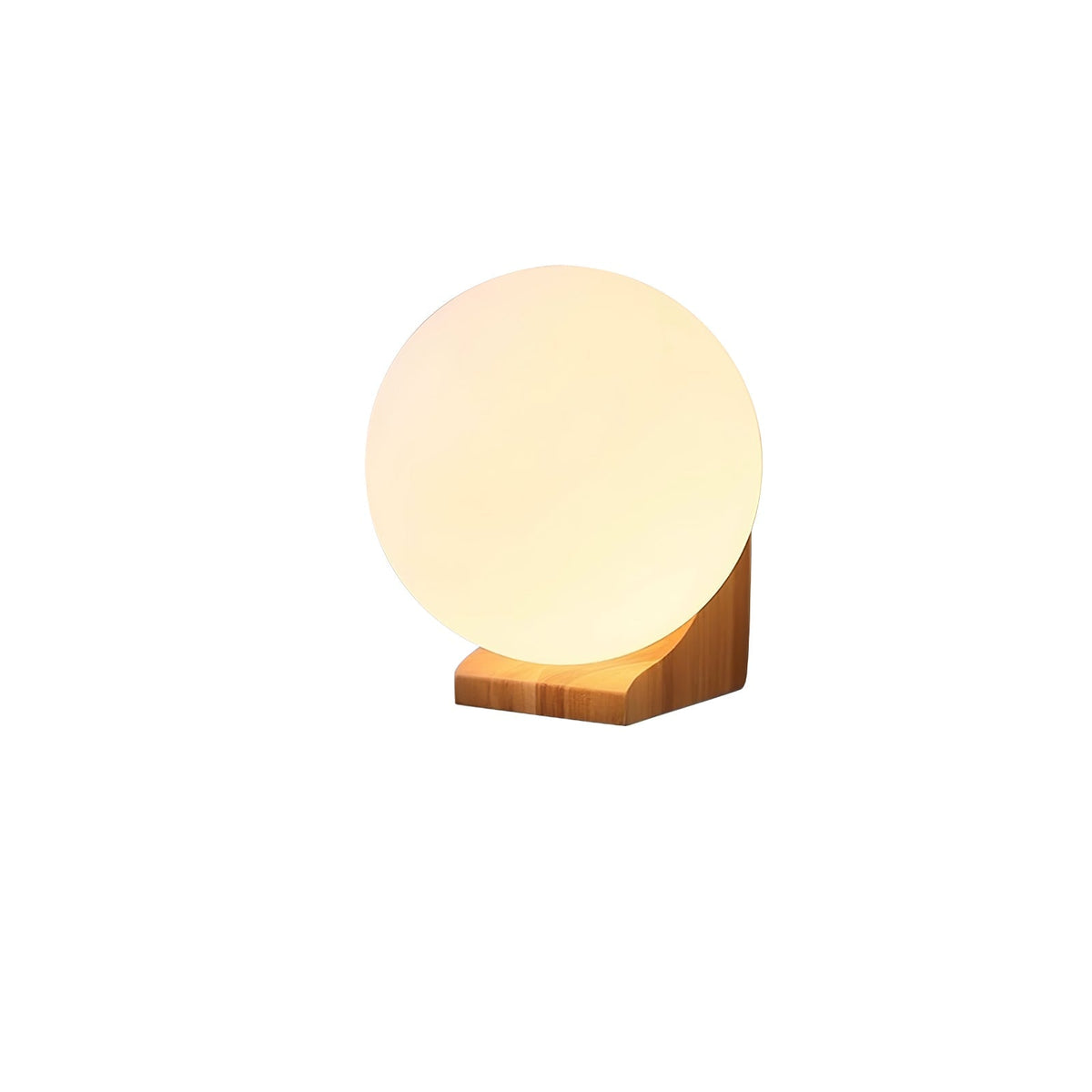 Icarara zeitgenössische minimalistische Orb-Wandleuchte aus Holz und Glas