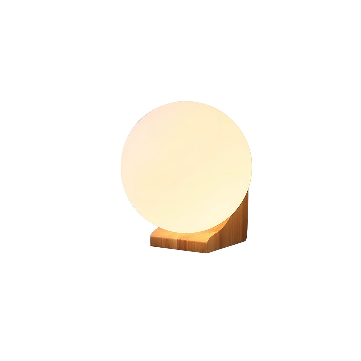 Icarara zeitgenössische minimalistische Orb-Wandleuchte aus Holz und Glas