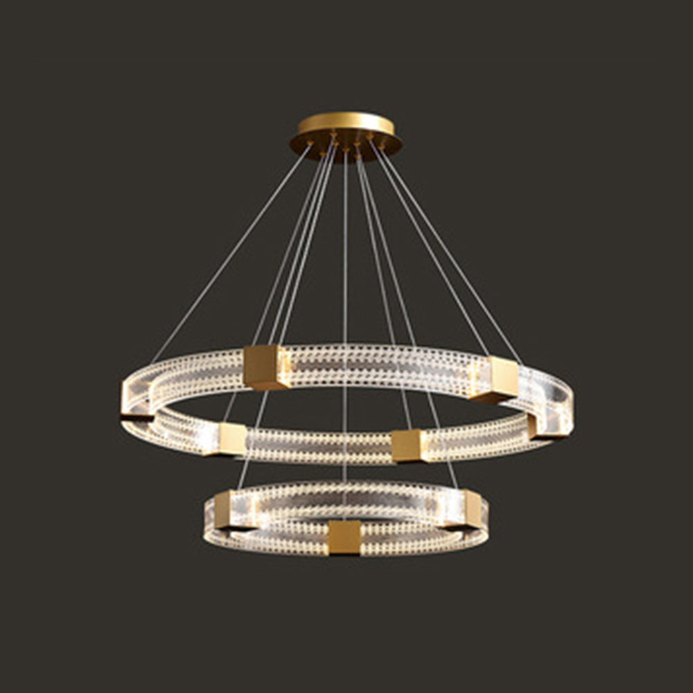 Arisha Modern Rund/Oval Acryl/Metall Pendelleuchte, Gold