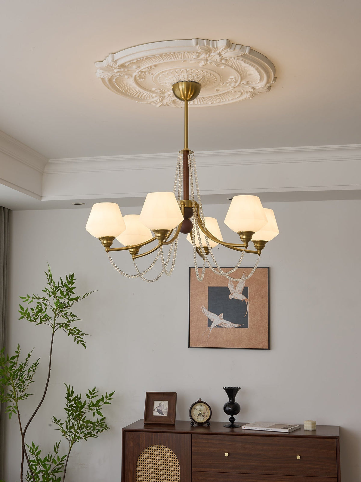 Othaus Kronleuchter im traditionellen Vintage-Stil aus Holz