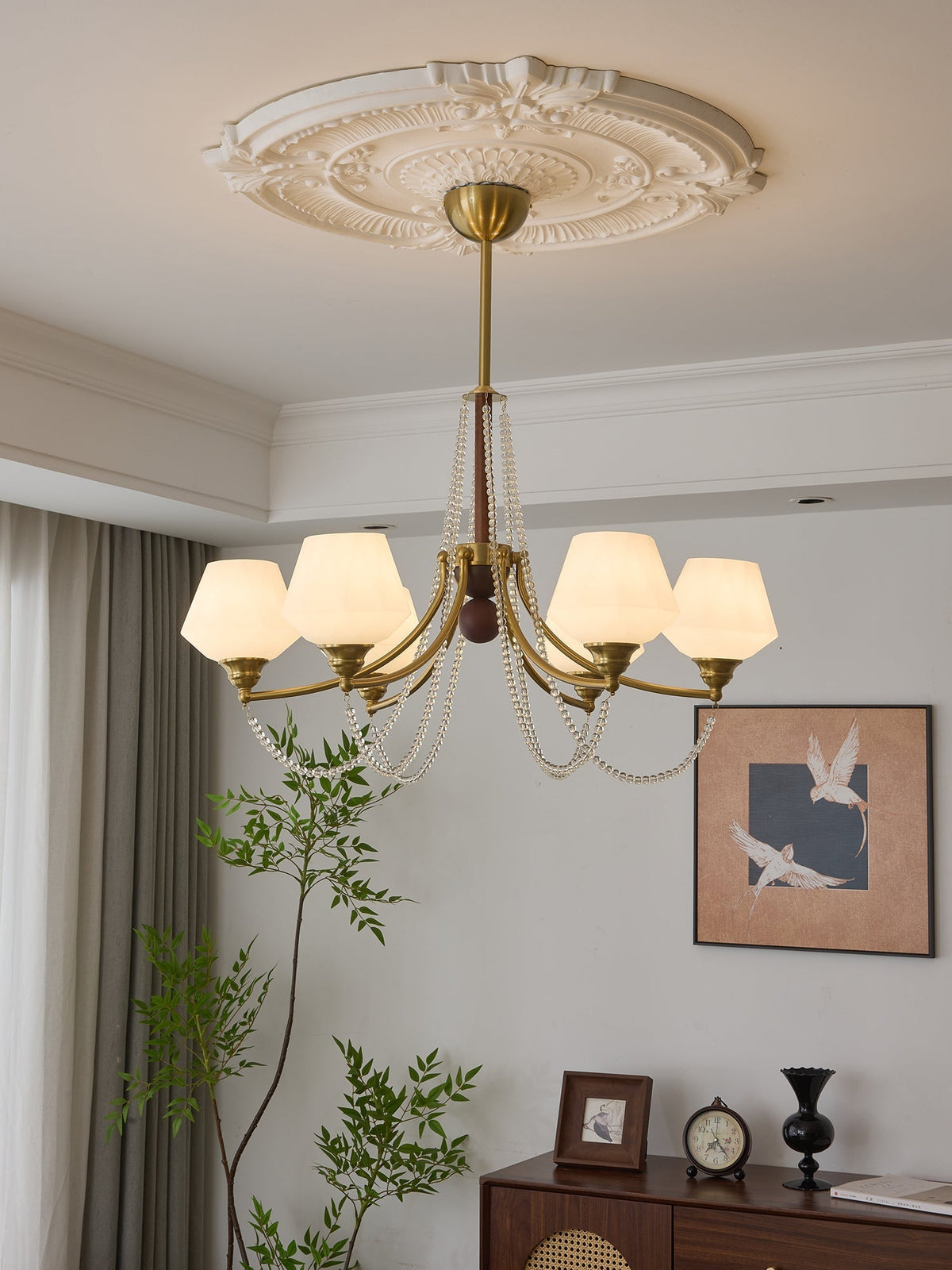 Othaus Kronleuchter im traditionellen Vintage-Stil aus Holz