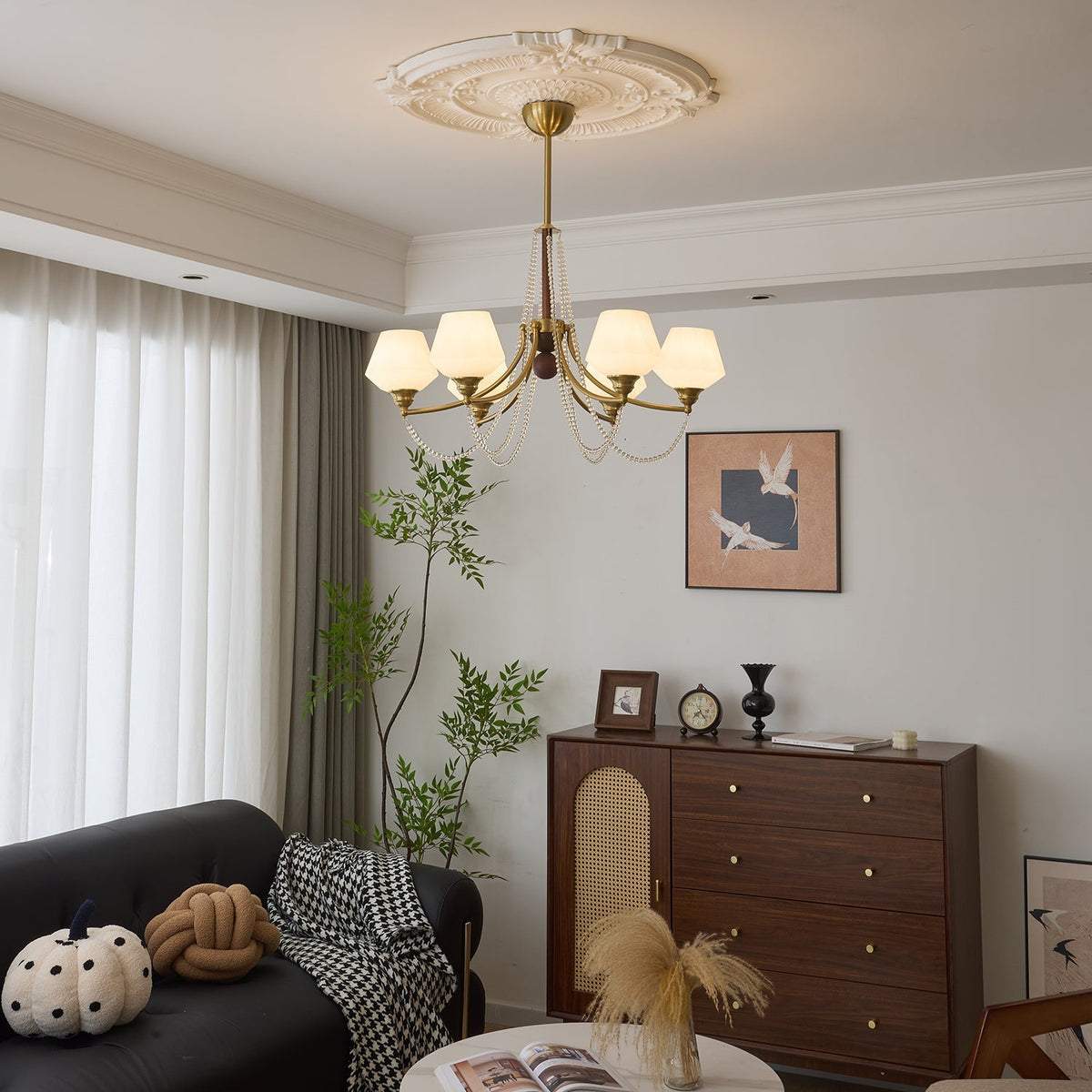 Othaus Kronleuchter im traditionellen Vintage-Stil aus Holz