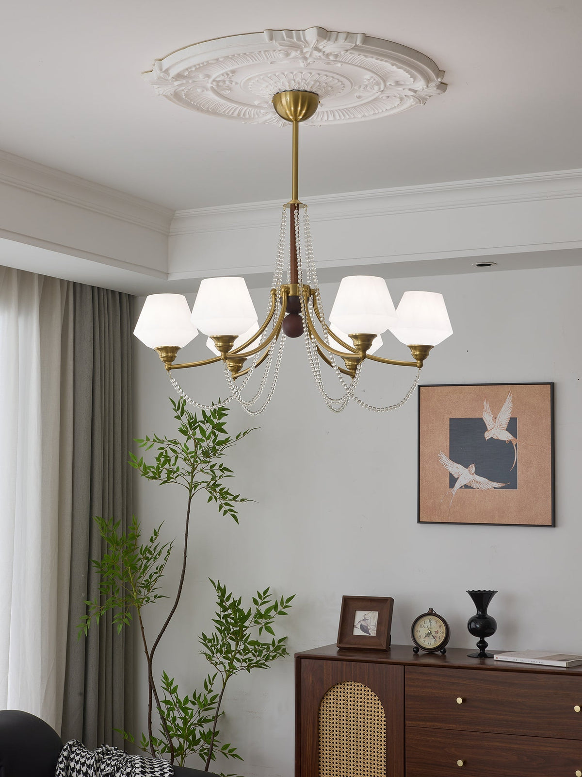 Othaus Kronleuchter im traditionellen Vintage-Stil aus Holz