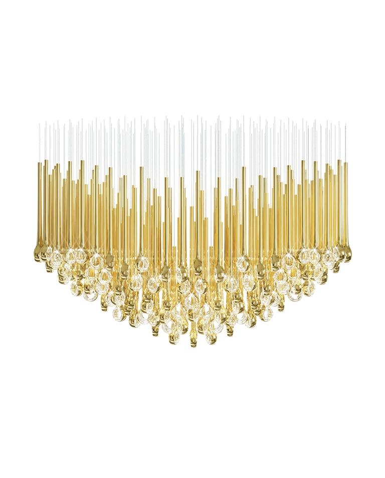 Cicarir Kronleuchter aus Goldglas in Gradientenform