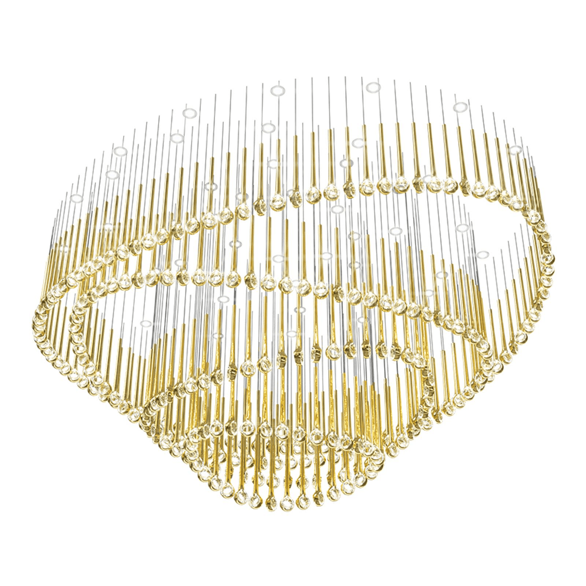 Cicarir Kronleuchter aus Goldglas in Gradientenform