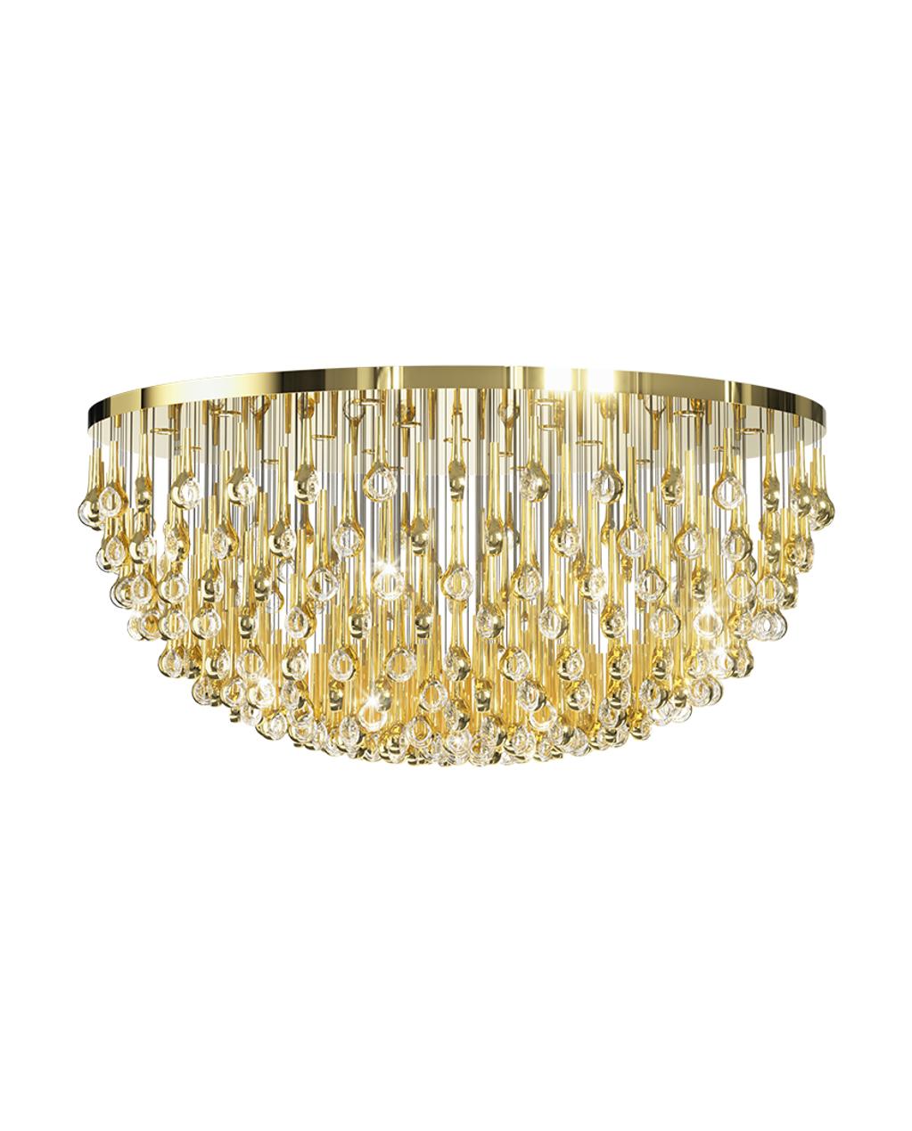 Cicarir Kronleuchter aus Goldglas in Gradientenform