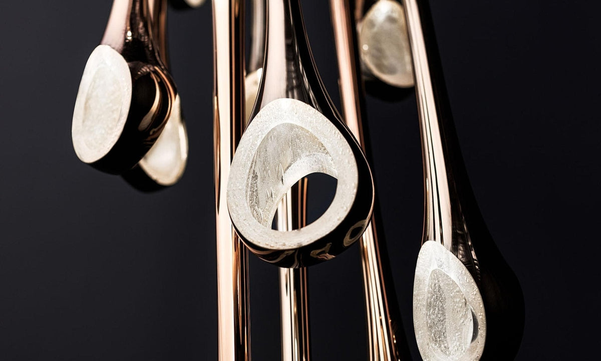 Cicarir Kronleuchter aus Goldglas in Gradientenform