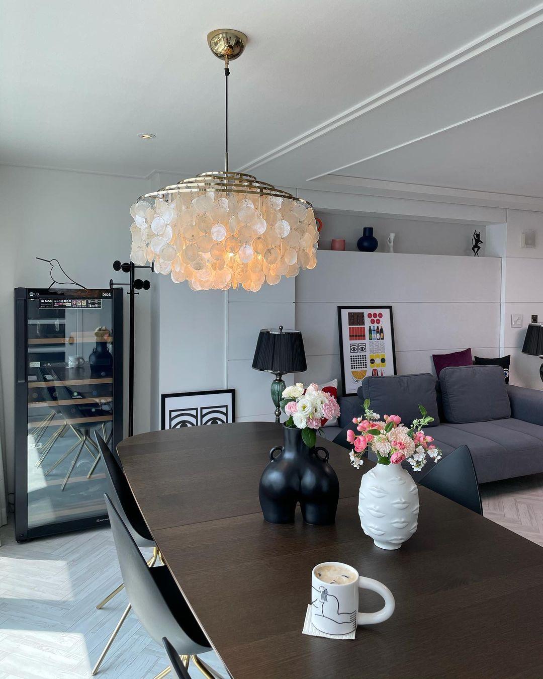 Rivena Pendelleuchte Rund Schalenring