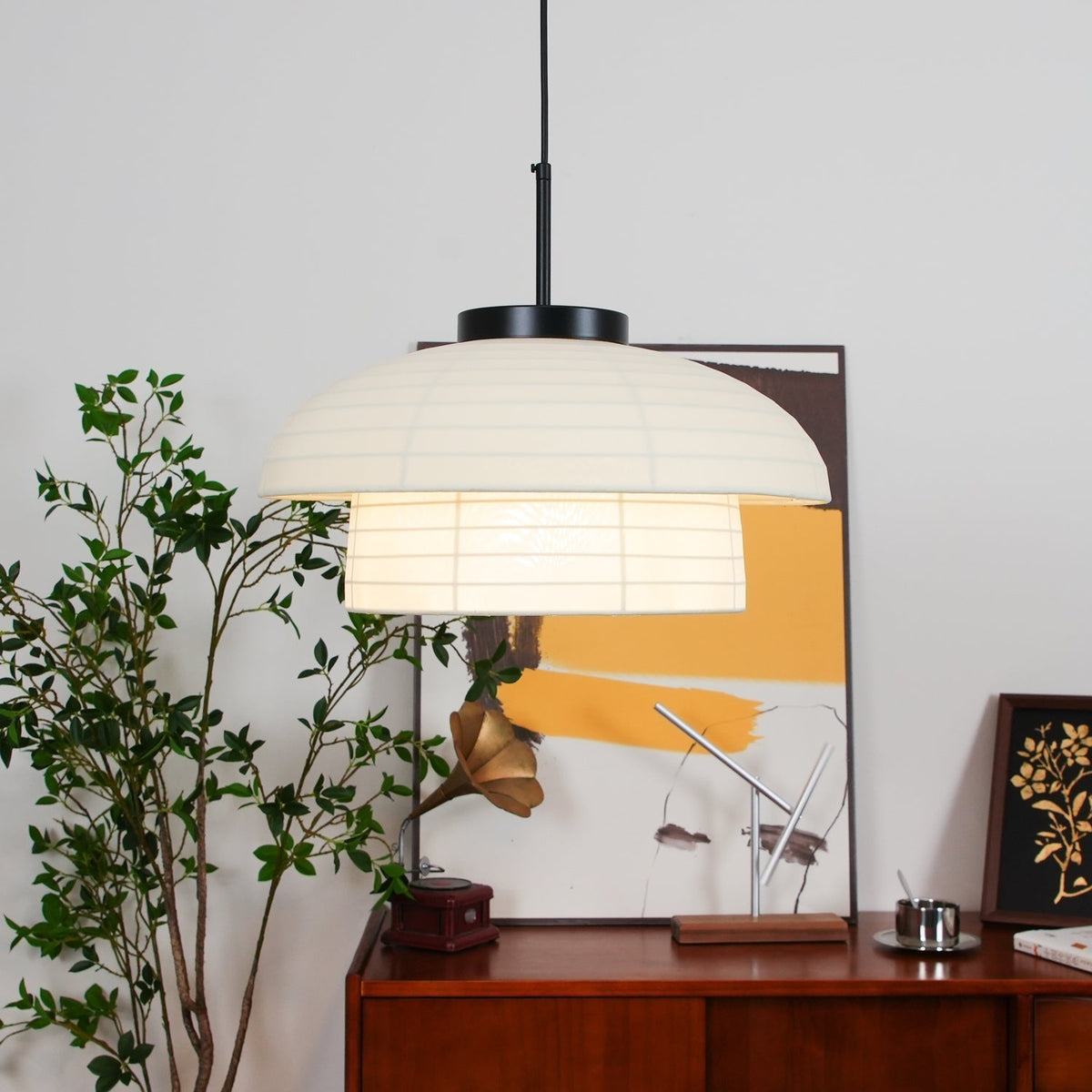 Zelvin Pendelleuchte aus Stoff im künstlerischen Design