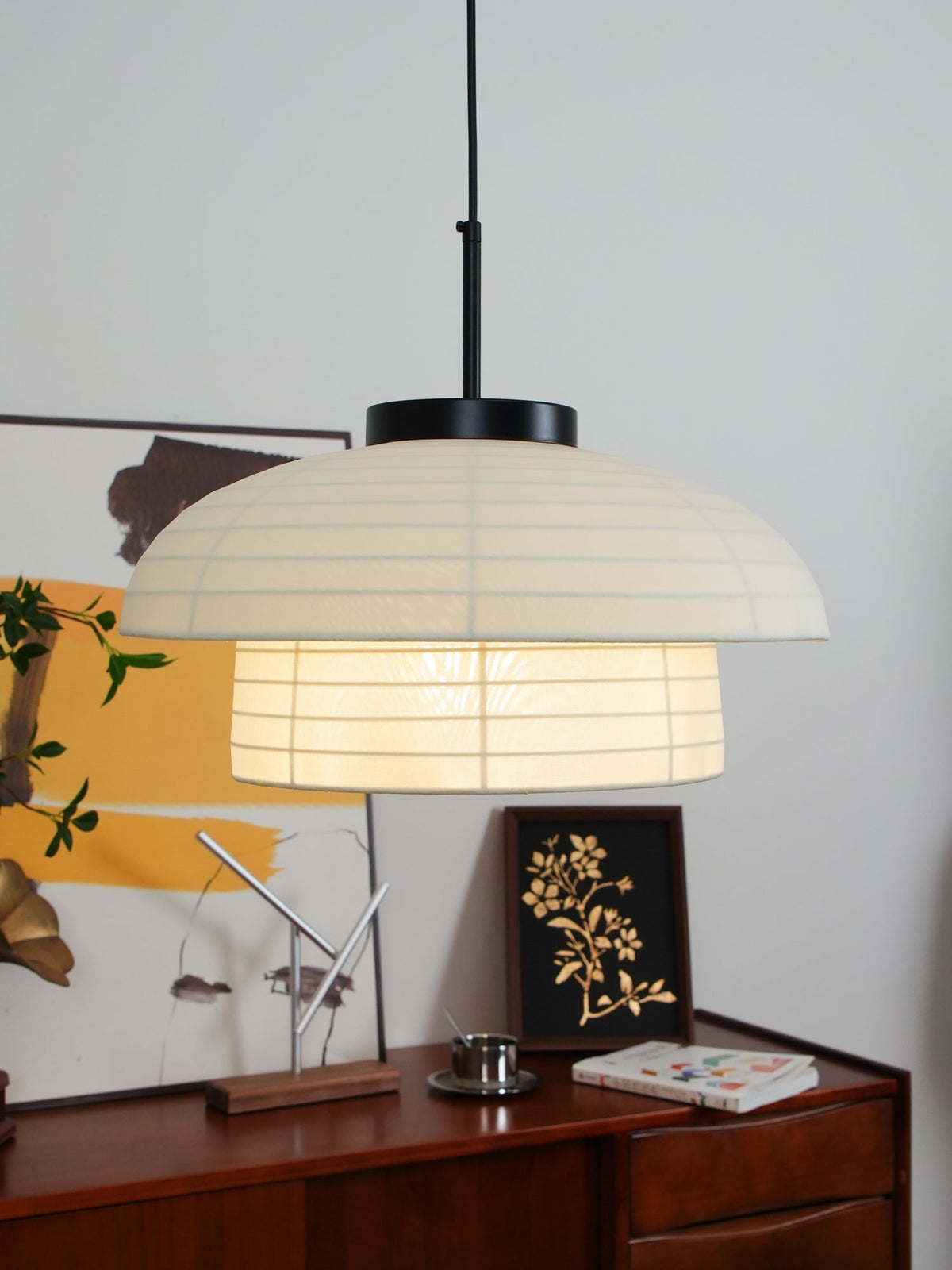 Zelvin Pendelleuchte aus Stoff im künstlerischen Design