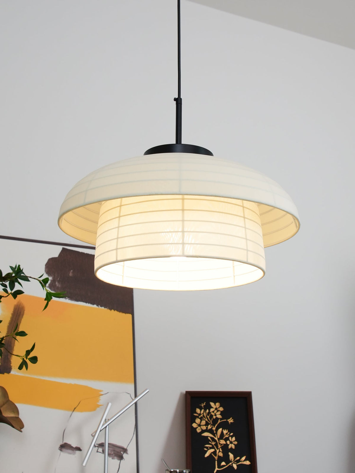 Zelvin Pendelleuchte aus Stoff im künstlerischen Design