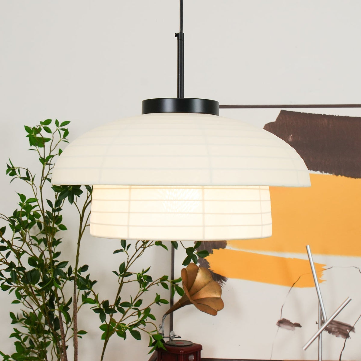 Zelvin Pendelleuchte aus Stoff im künstlerischen Design