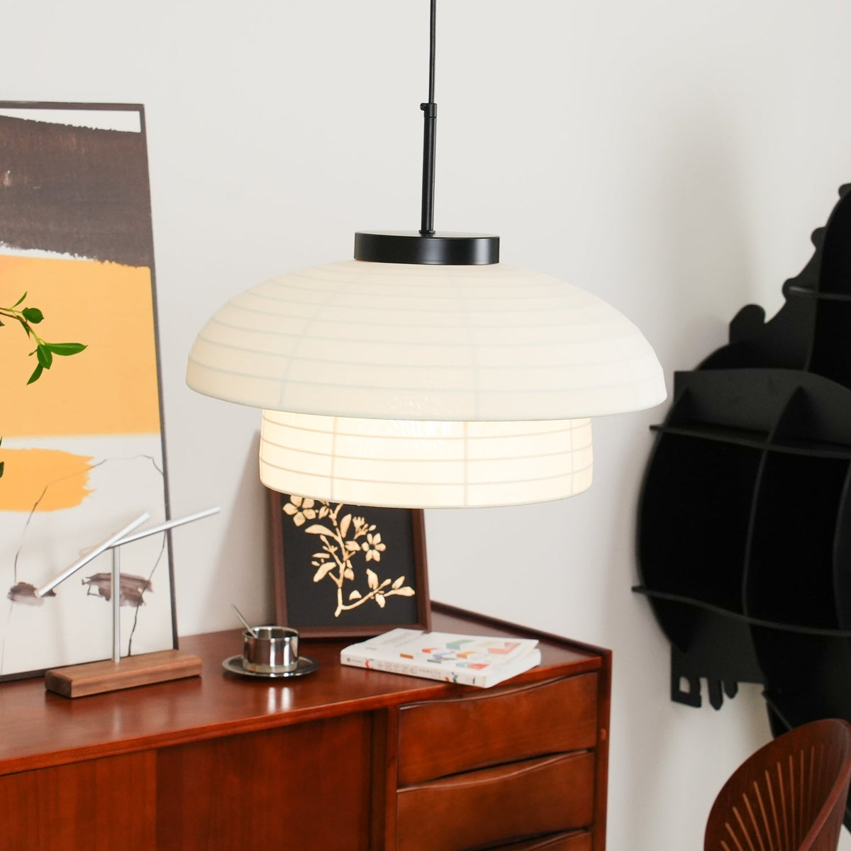 Zelvin Pendelleuchte aus Stoff im künstlerischen Design