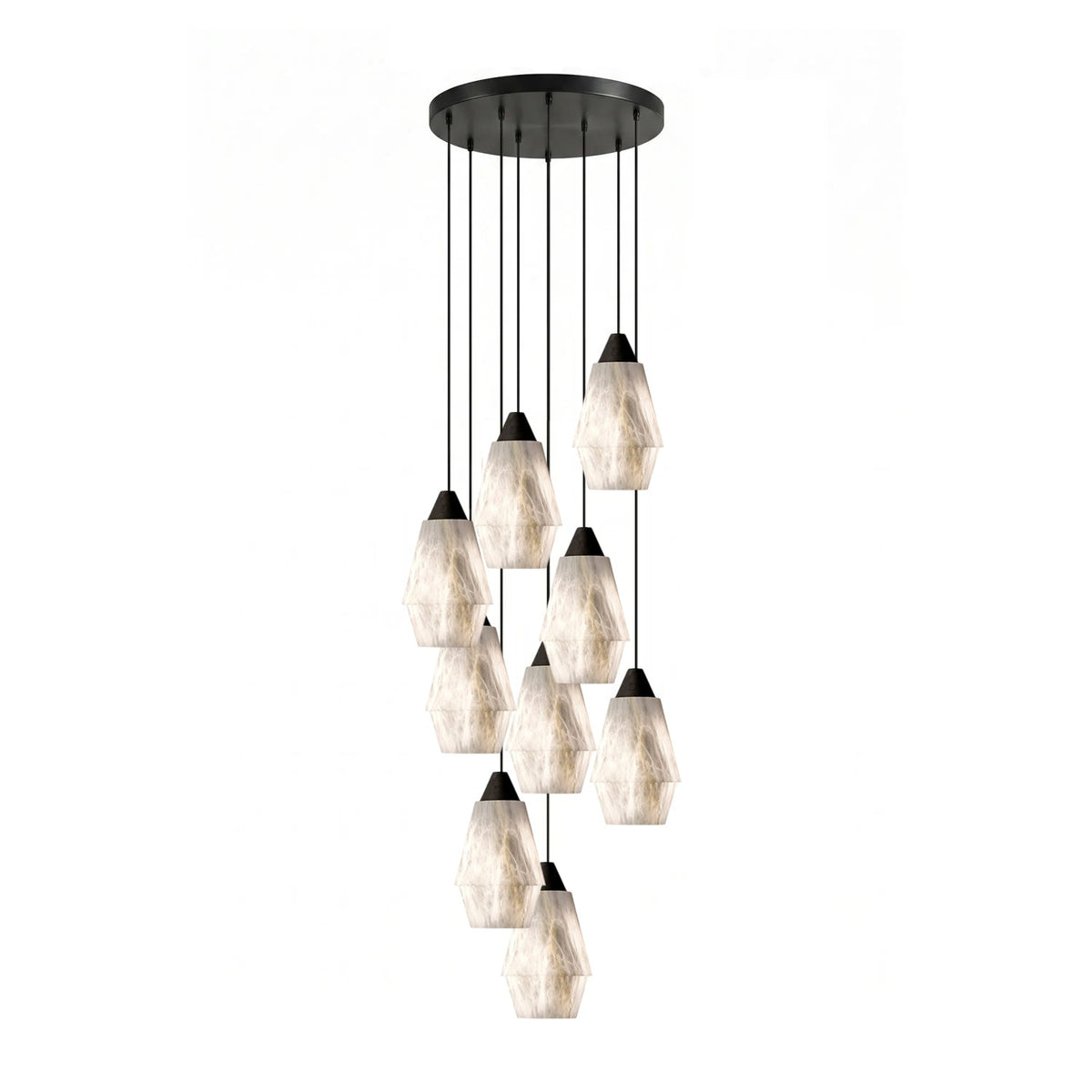 Aurevin Alabaster Kronleuchter Cluster