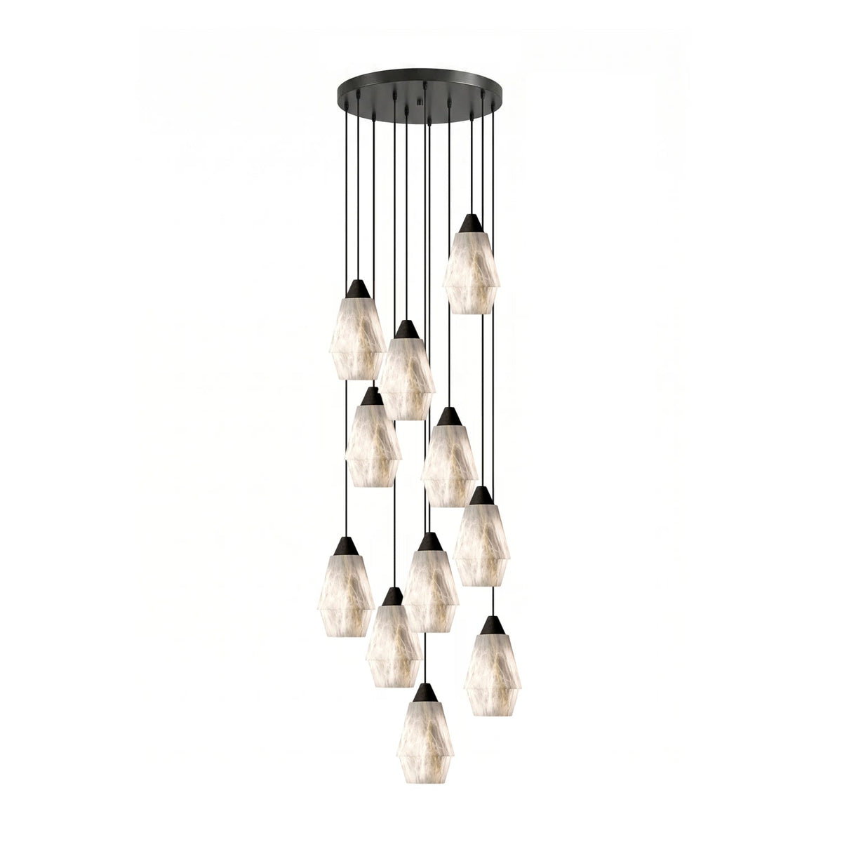 Aurevin Alabaster Kronleuchter Cluster