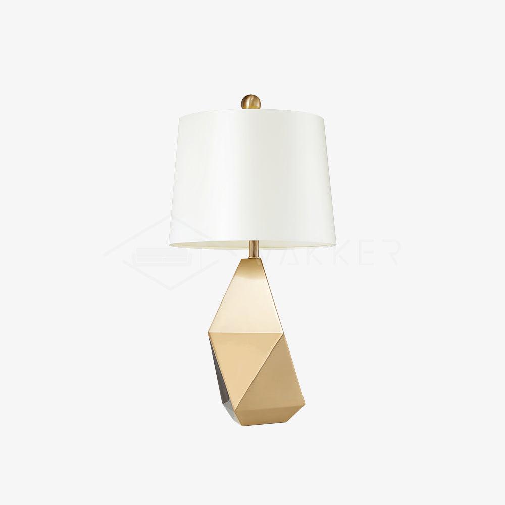 Vosilis zeitgenössische minimalistische facettierte Stoff-Tischleuchte
