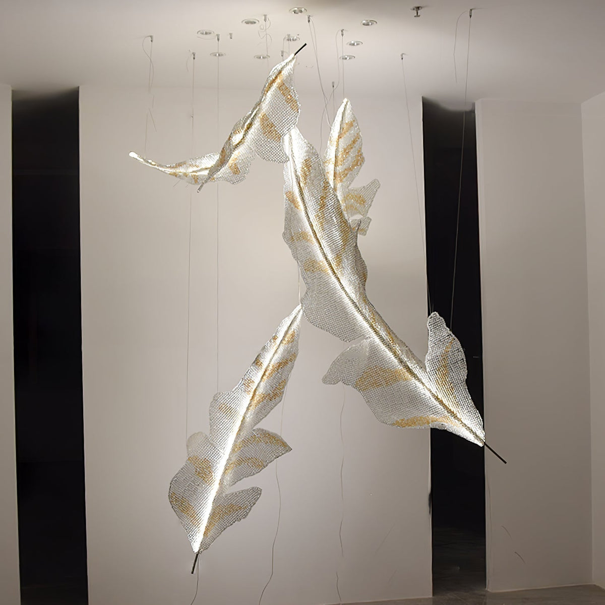 Velinine Kronleuchter Individual Kreativität Fallende Blätter Glas