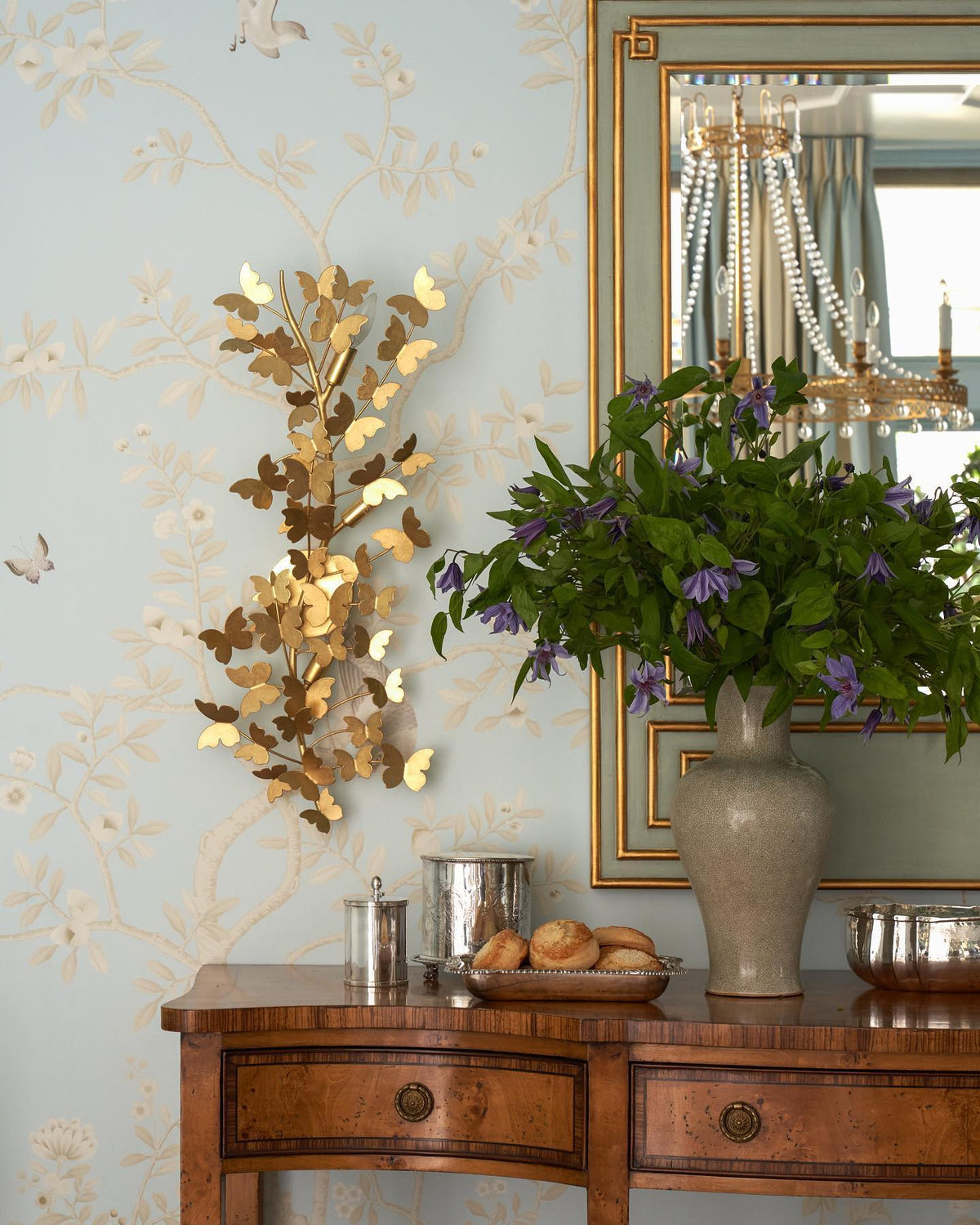 Gina Wandleuchte Butterfly Branch Gold Dekorativ