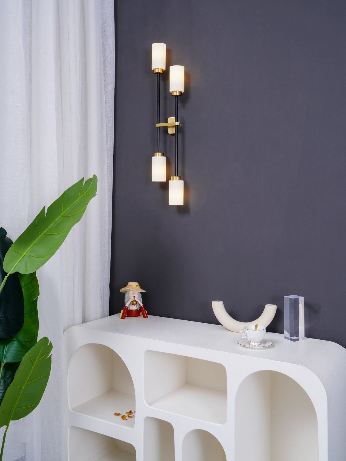 Tekas Wandleuchte Zylinder Glas Linear