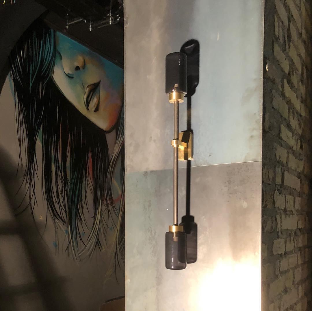 Tekas Wandleuchte Zylinder Glas Linear