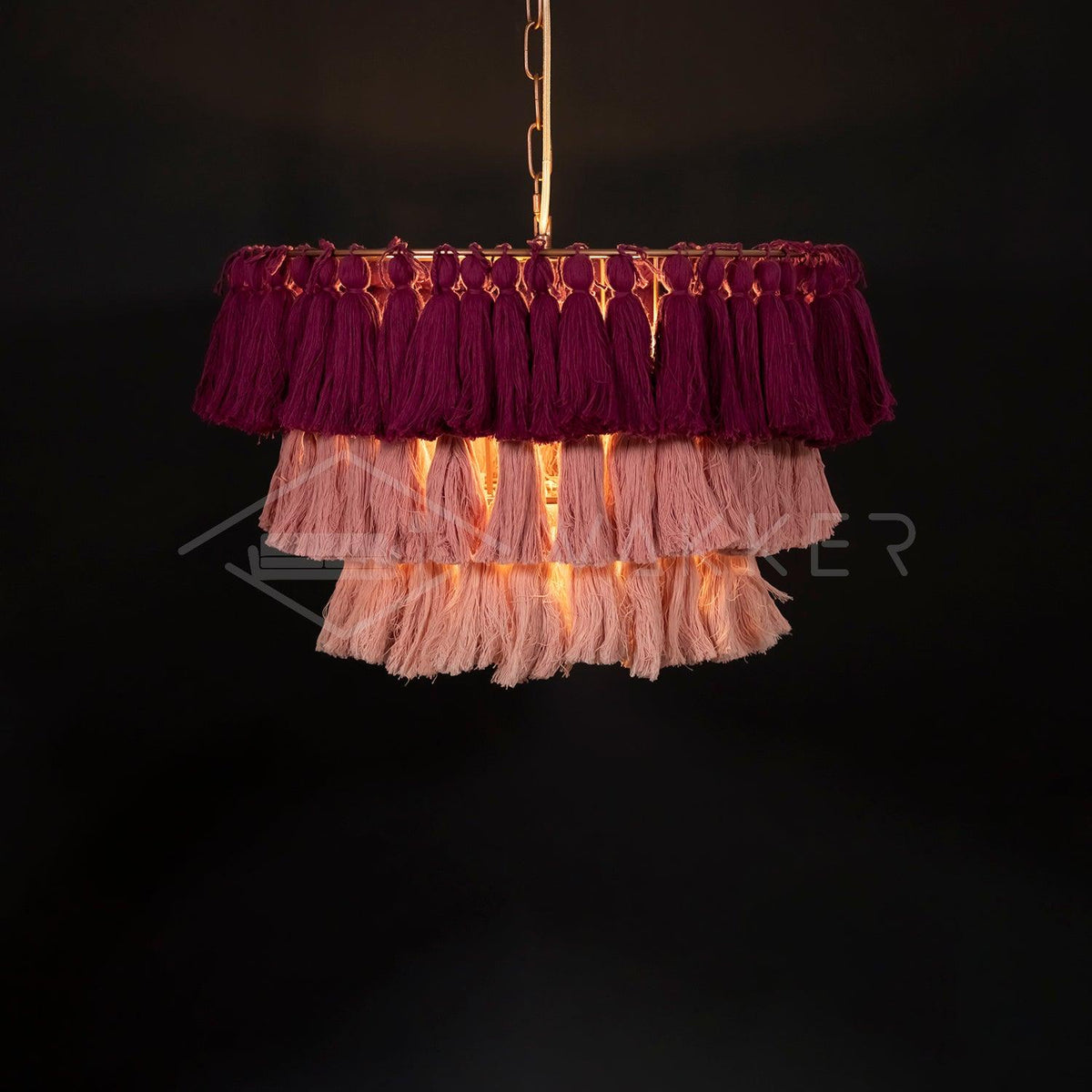 Arixo Kronleuchter Rosa Bohemian Chic