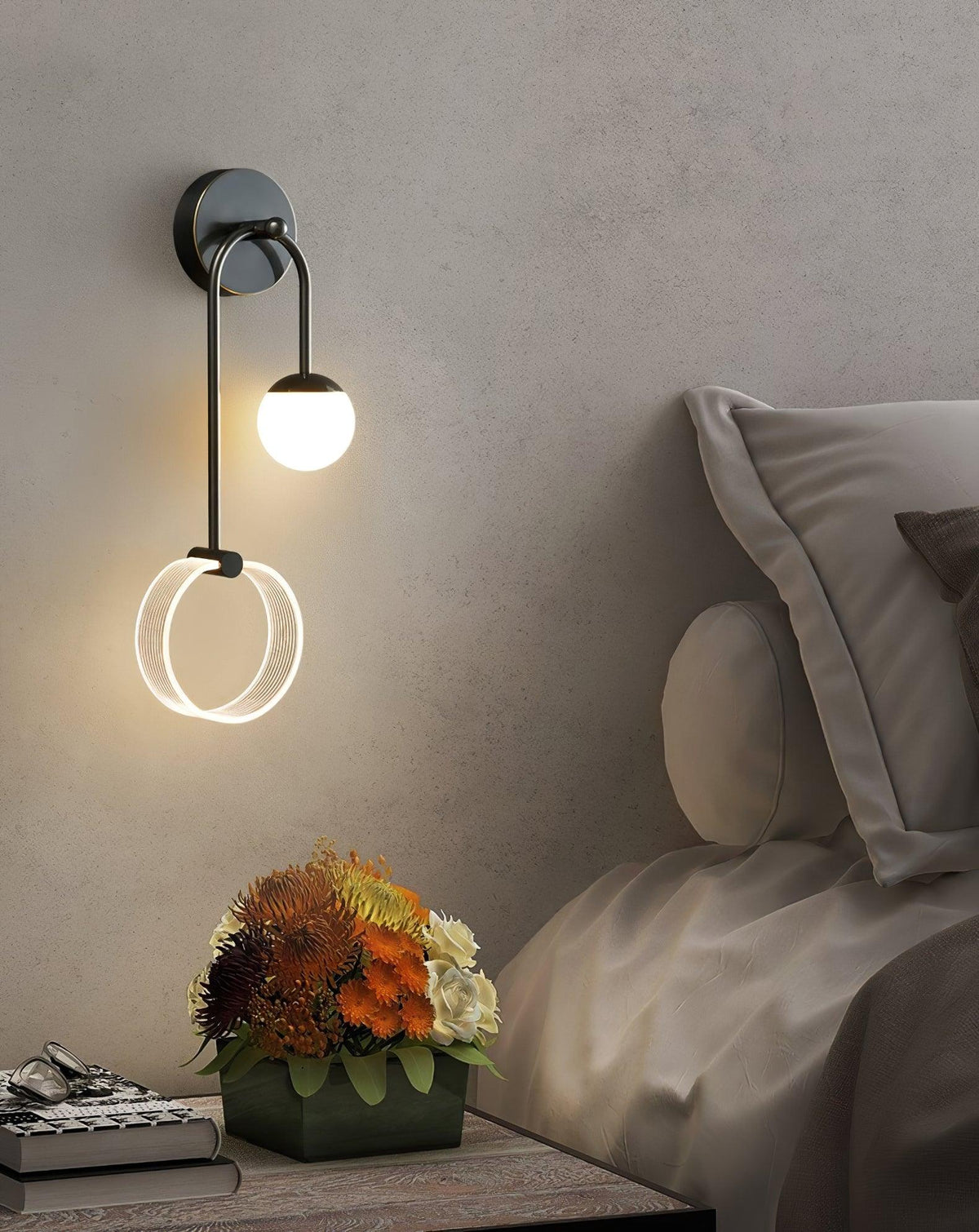Warren zeitgenössische minimalistische LED-Wandleuchte aus Messing