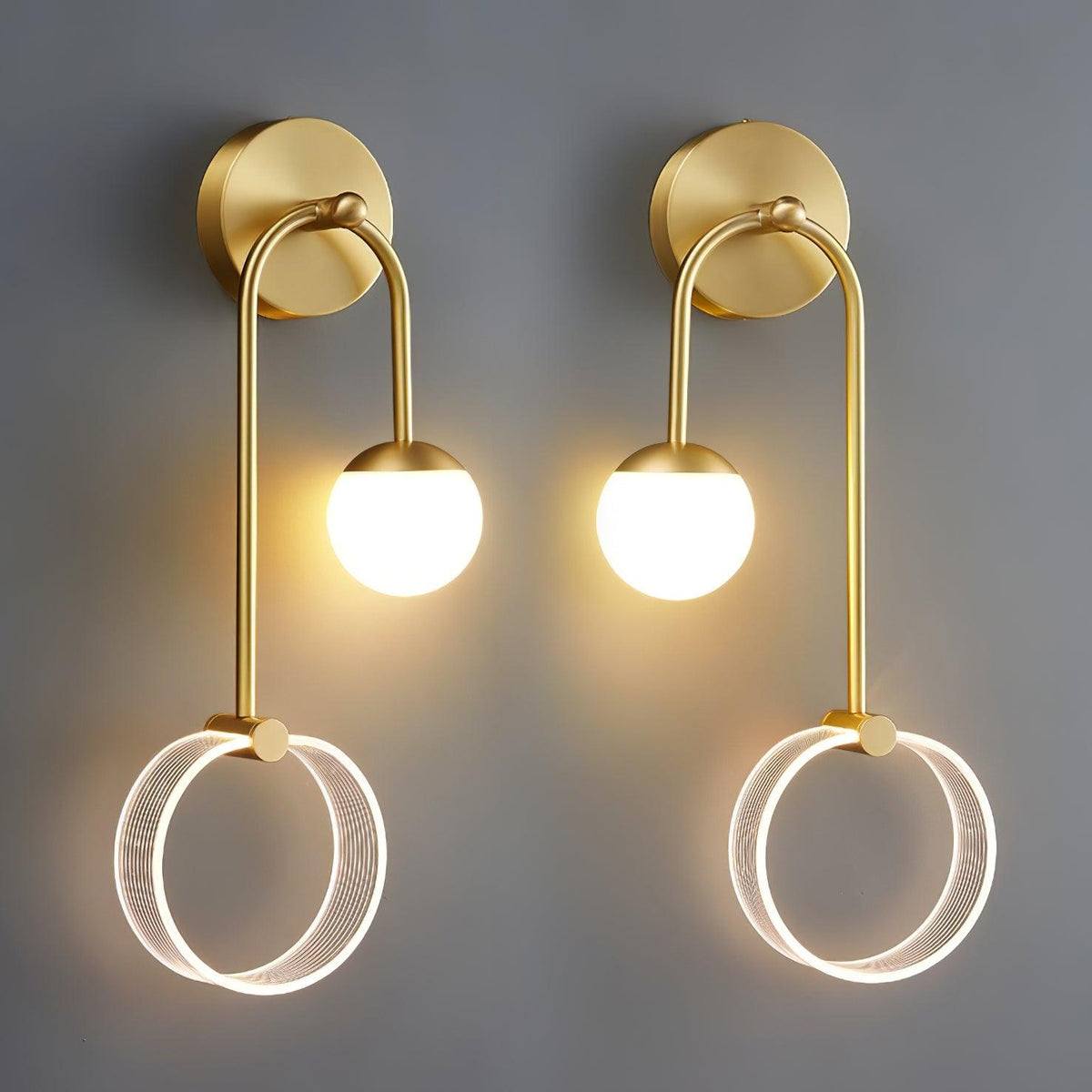 Warren zeitgenössische minimalistische LED-Wandleuchte aus Messing