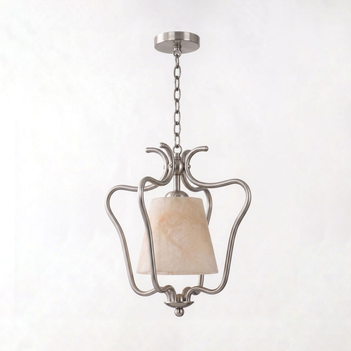 Pembermere Alabaster Laternen-Pendelleuchte