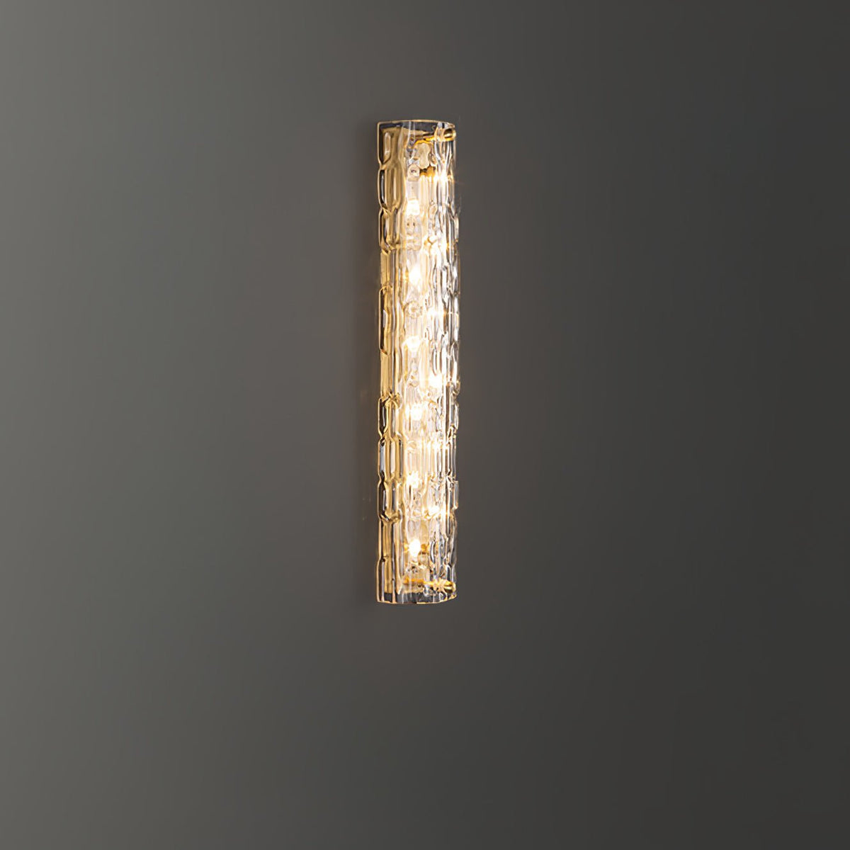 Bexley Messing-Glas Glam-Wandleuchte für Wohnzimmer | Cielum