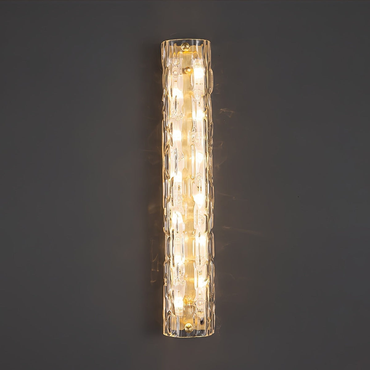 Bexley Messing-Glas Glam-Wandleuchte für Wohnzimmer | Cielum
