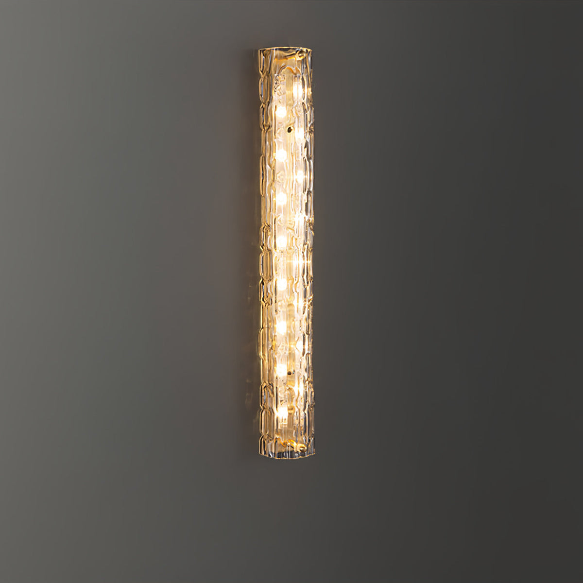 Bexley Messing-Glas Glam-Wandleuchte für Wohnzimmer | Cielum