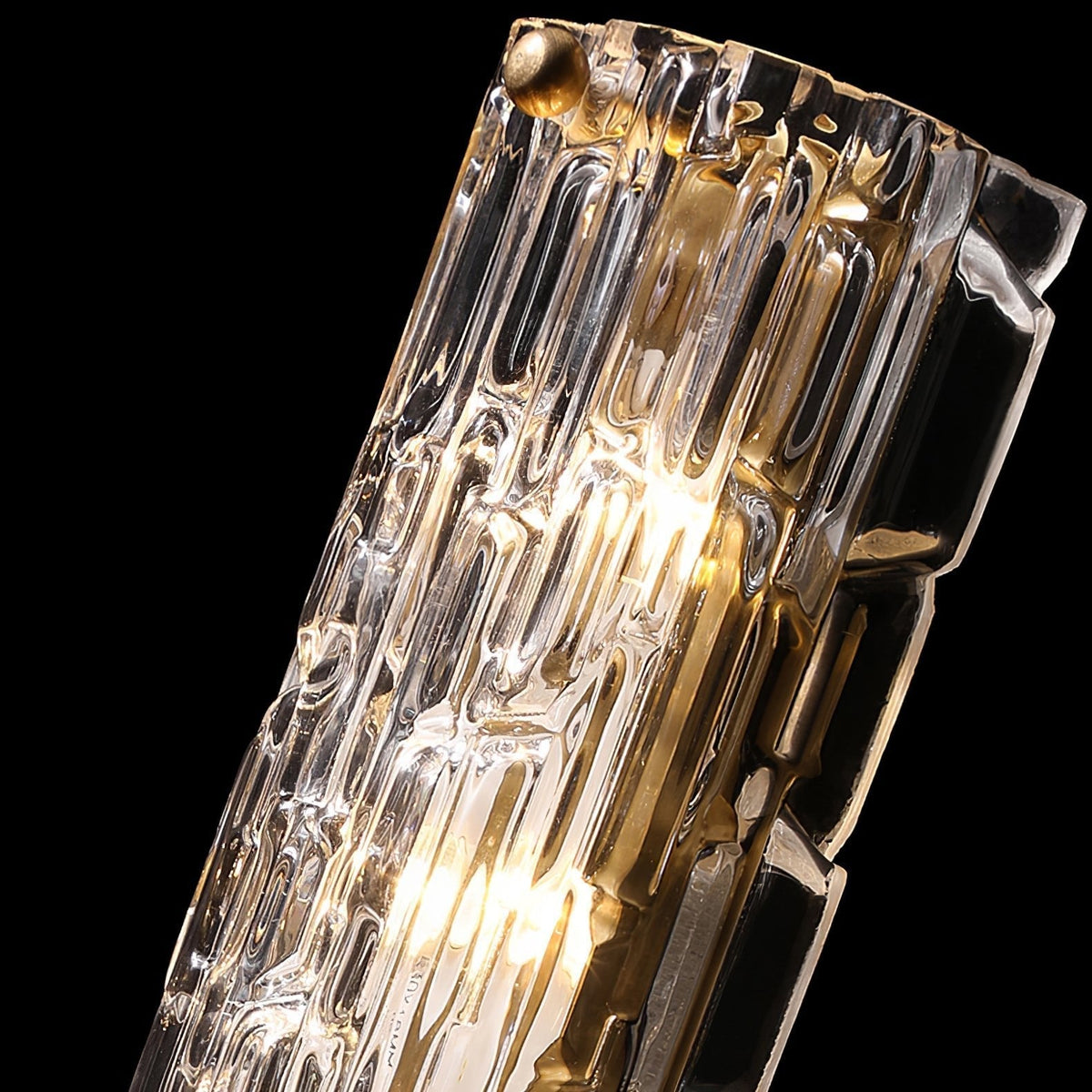 Bexley Messing-Glas Glam-Wandleuchte für Wohnzimmer | Cielum