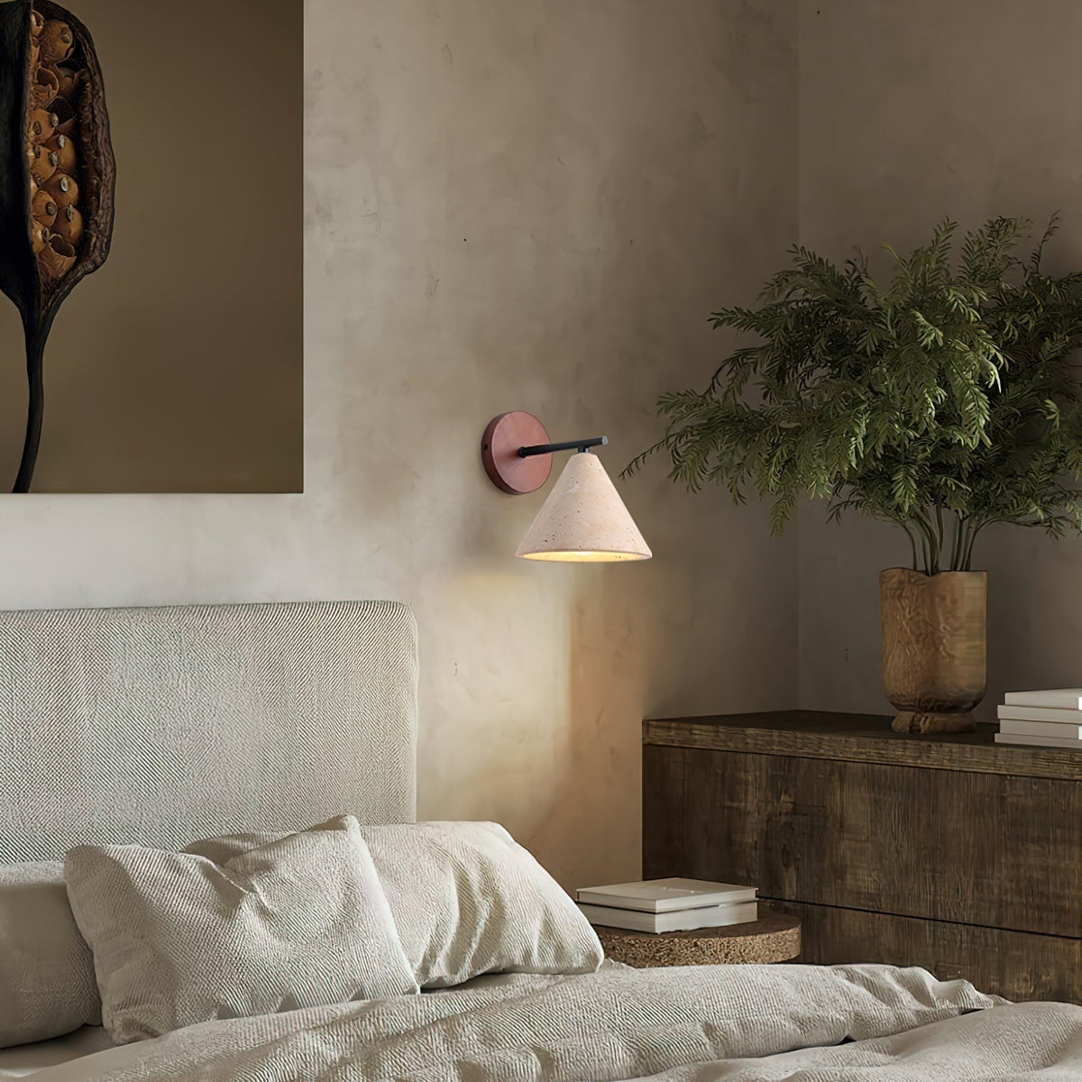 Tavero moderne Wandleuchte mit Kegel-Lampenschirm