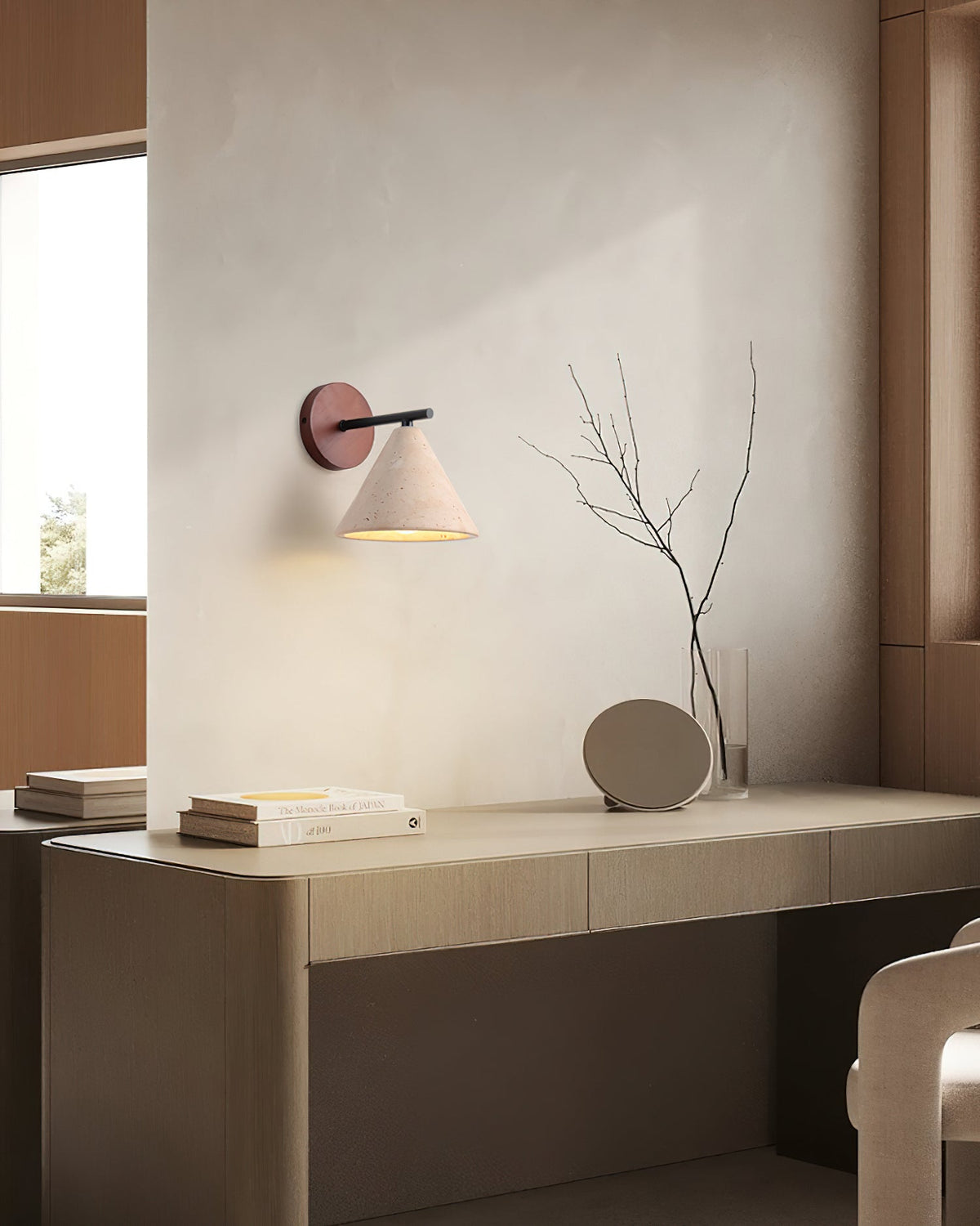 Tavero moderne Wandleuchte mit Kegel-Lampenschirm