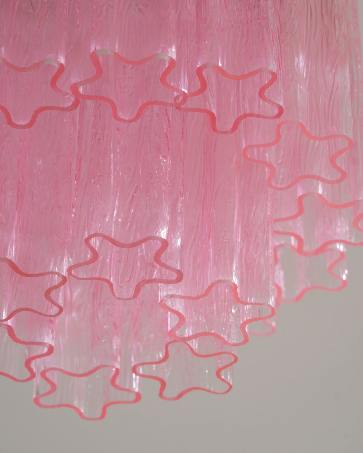 Eiriel Deckenleuchte Rosa Murano-Glas gestuft modern flach