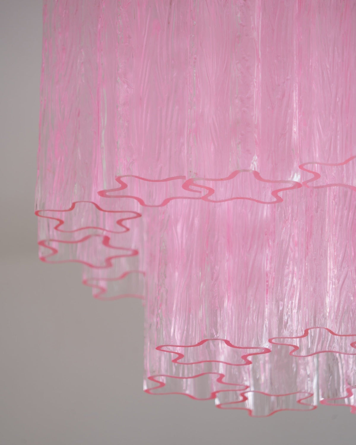 Eiriel Deckenleuchte Rosa Murano-Glas gestuft modern flach