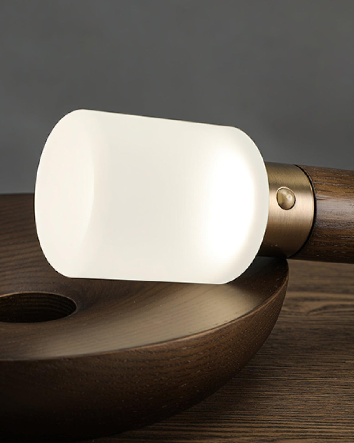 Lumaice Tischleuchte Holztischleuchte minimalistisch Vintage