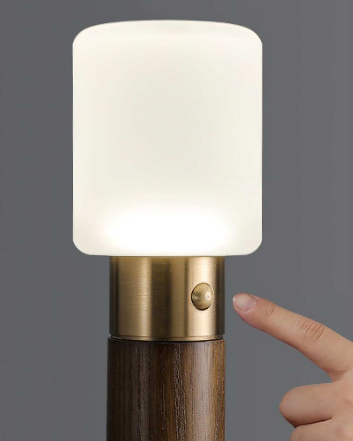 Lumaice Tischleuchte Holztischleuchte minimalistisch Vintage